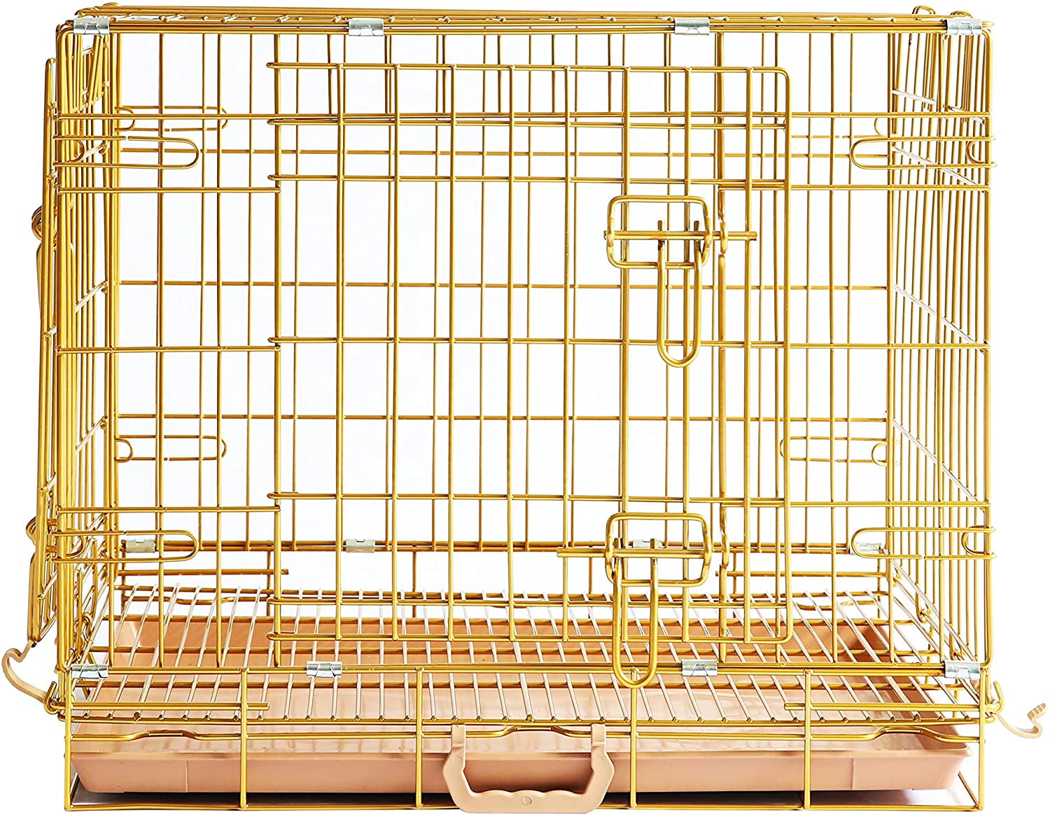 Homey Pet Double-Door Dog Crate Tray Removable Floor Grid，24