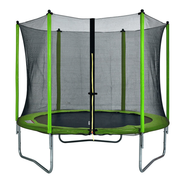 FEIKUQI 10 FT Round Trampoline for Kids with Safety Enclosure Net， Outdoor Backyard Trampoline with Ladder， Best Gift for Kids Childrens， Green