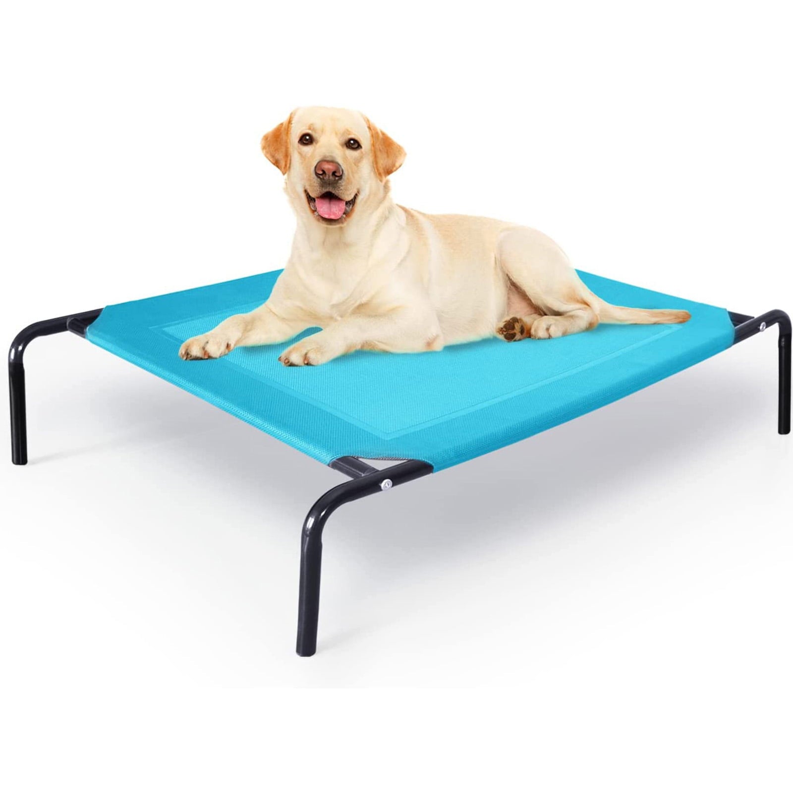 Extra Large Elevated Dog Bed - Raised Portable Pet Beds for Extra Large Medium Small Dogs - Blue