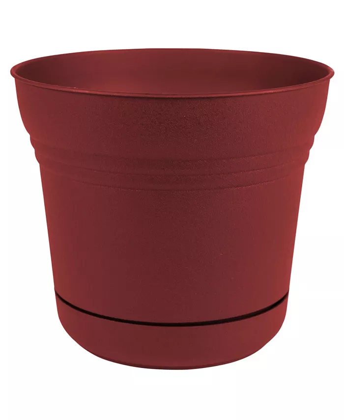 Bloem SP1413 Saturn Collection Planter w  Saucer 14 inches Burnt Red