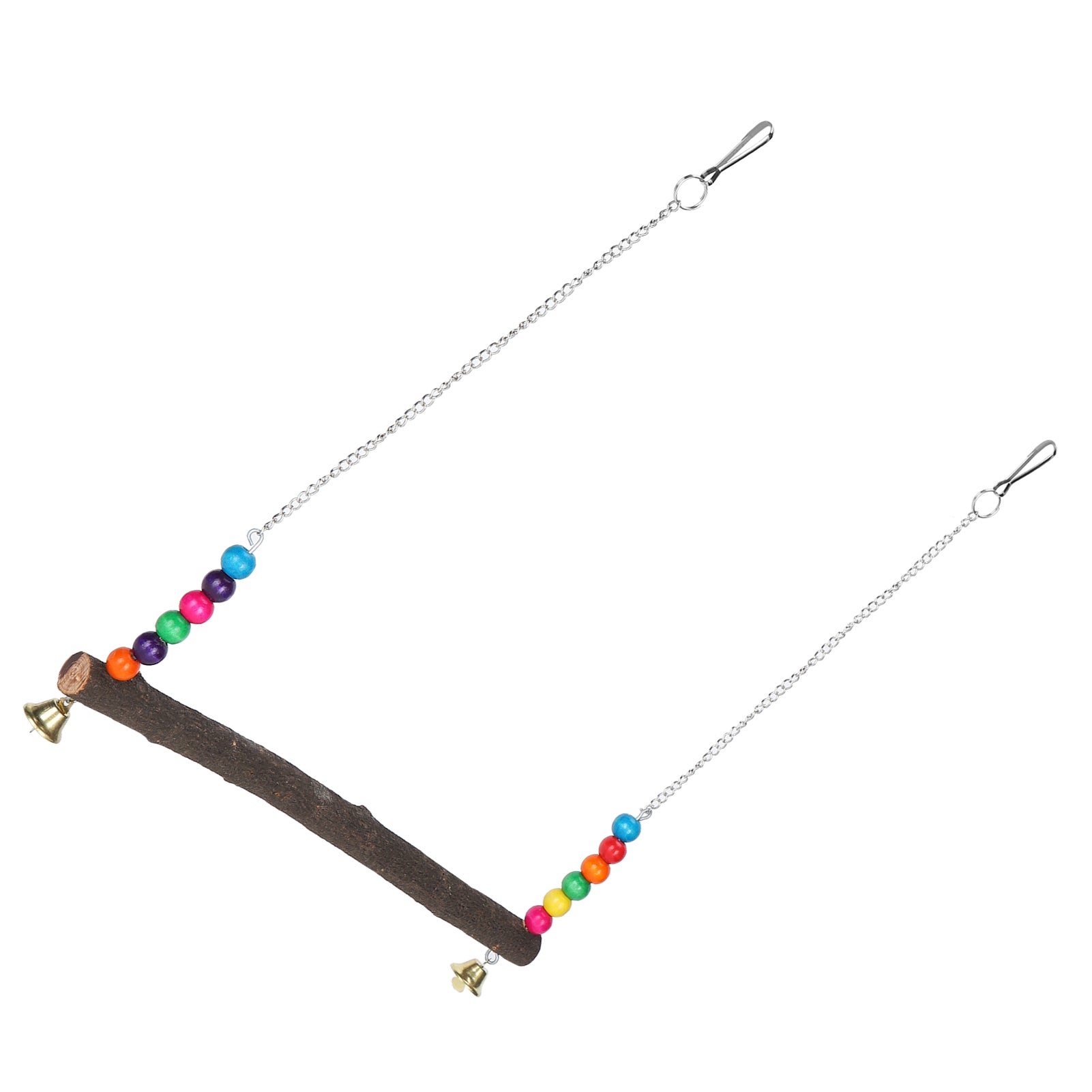 Chicken Swing Ladder， Chicken Coop Accessories Natural Colorful Stainless Steel Wooden Chicken Perch  For Chicken Hens For Trainning For Playing For Bird 30 X 32cm / 11.8 X 12.6in