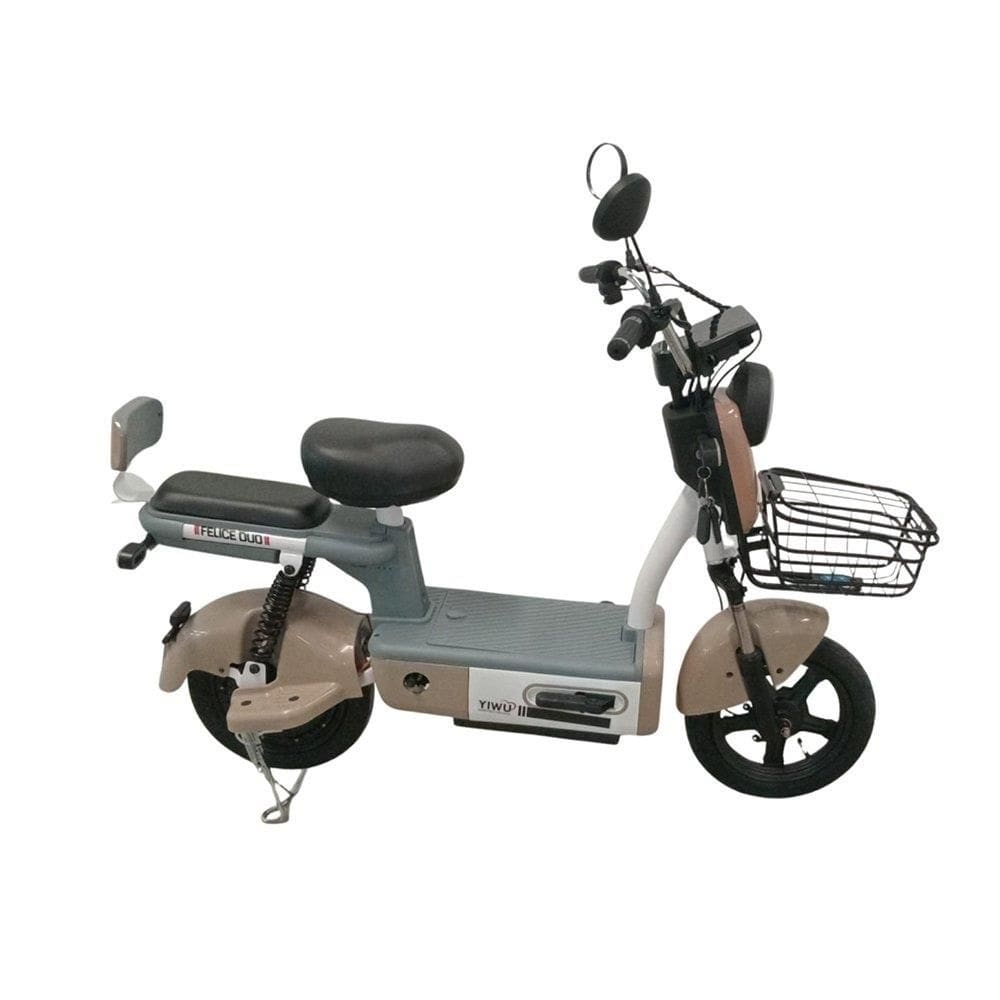 Bicicleta Elétrica YIWU Maggie - 500W 30km/h Capacidade 120kg Marrom/Bege Bivolt