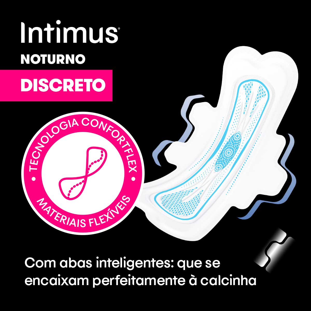 Absorvente Intimus Noturno Discreto com Abas 28 Unidades