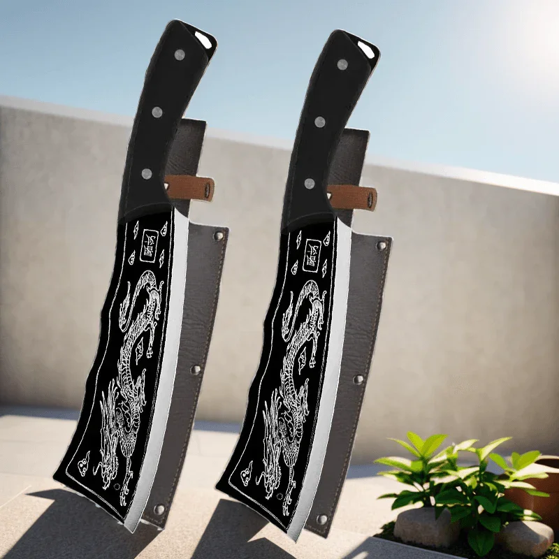 (Promoção Compre 1, Leve 2) Cutelo Japonês Shenlong™ em Aço Inoxidável  / Robusto, Afiado e Durável como Nenhum Outro!