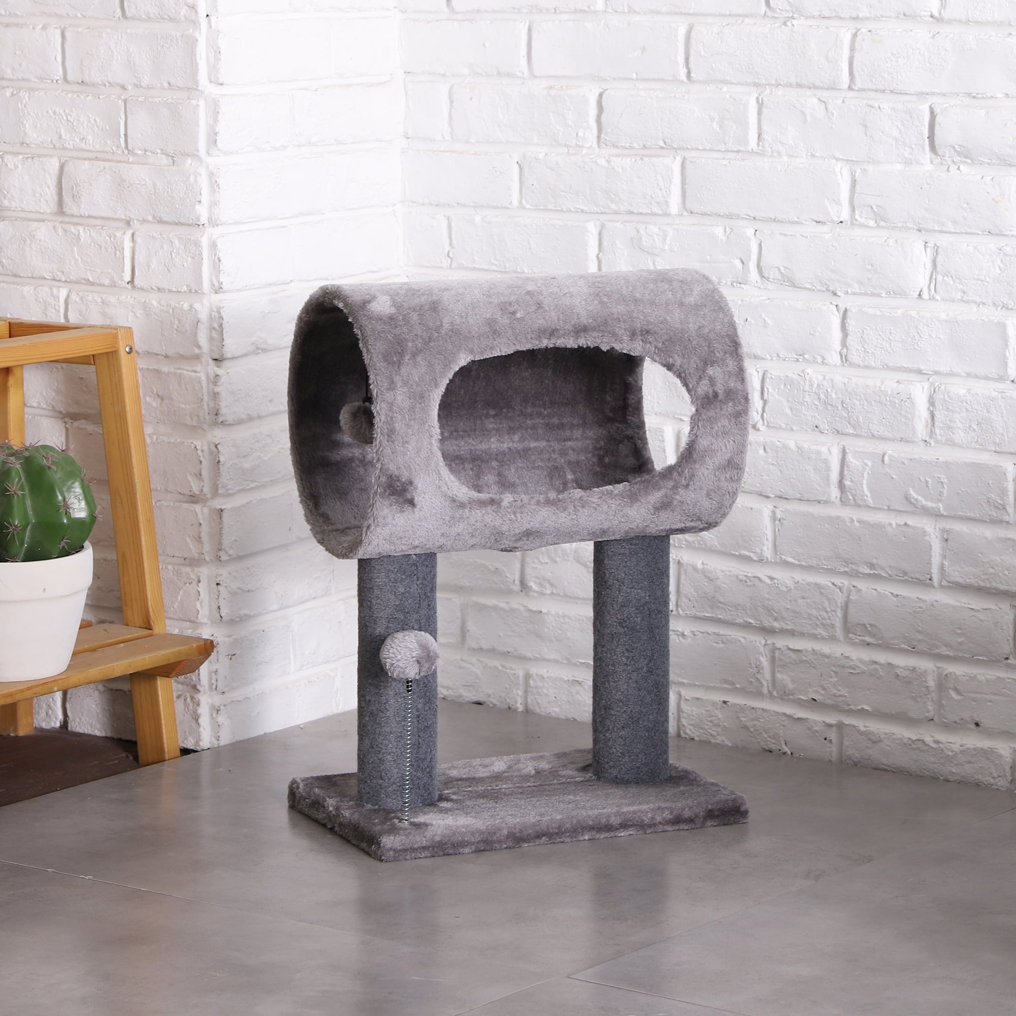 Cat Craft Tunnel Cat Bed， Gray