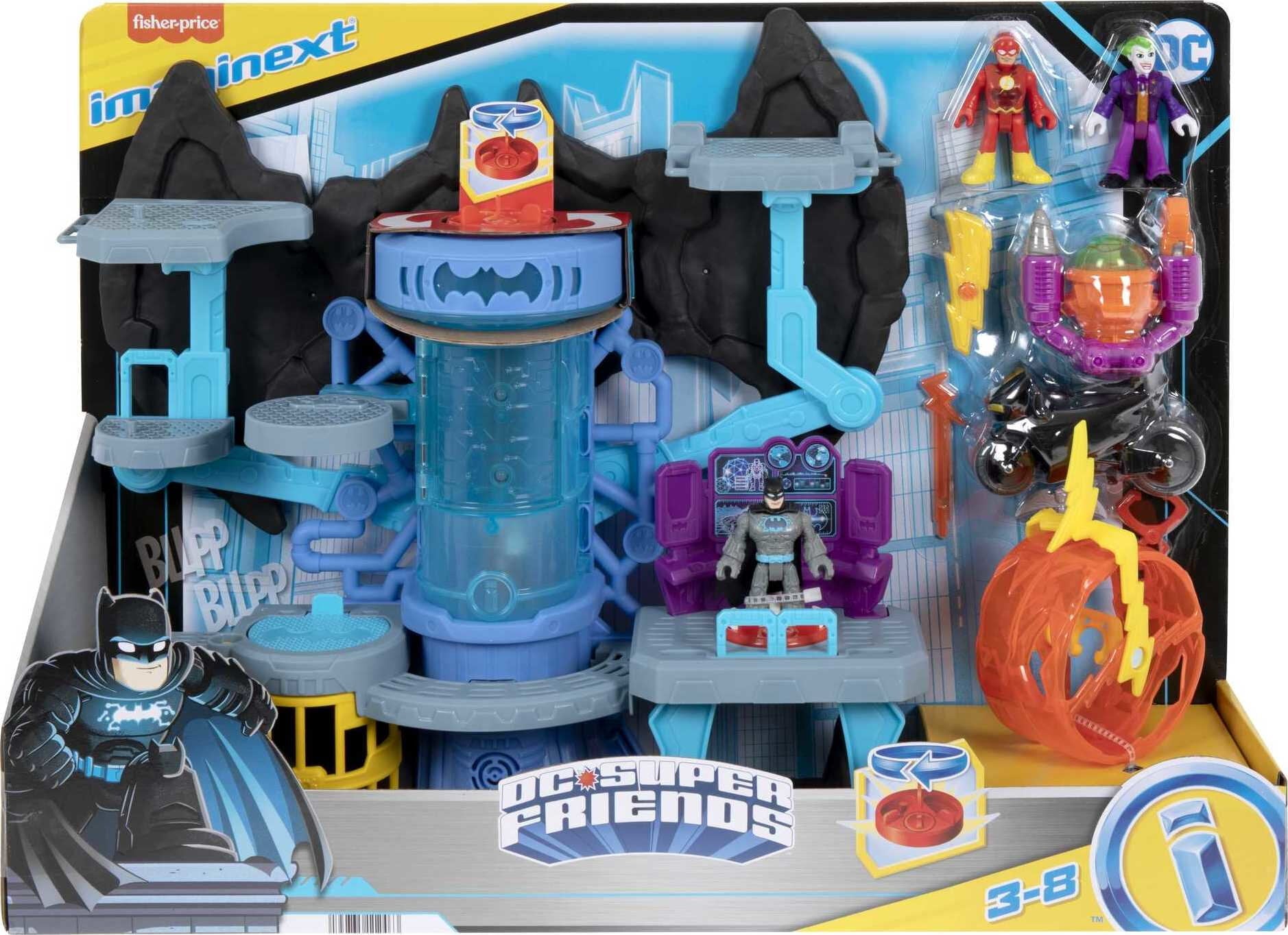 Imaginext DC Super Friends Batman The Joker and The Flash Playset Batcave Showdown
