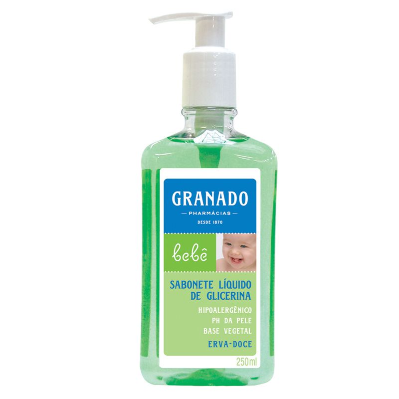 Sabonete Liquido Pump Infantil Granado Bebe Erva Doce 250ml