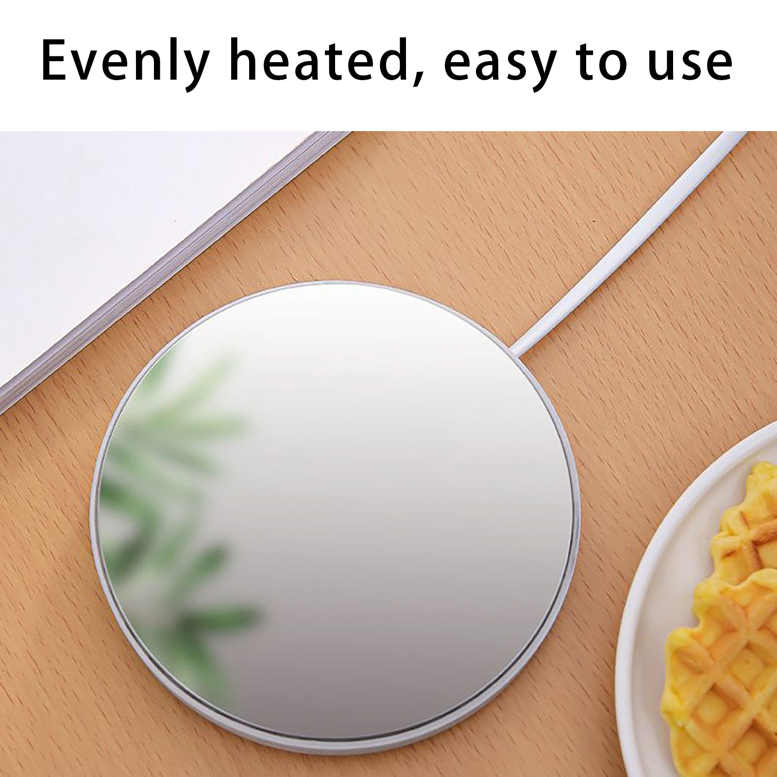 Jikolililili Smart Coffee Warmer for Desk， Coffee Mug Warmer with Auto Shut Off， Coffee Cup Warmer for Coffee Milk Tea， Candle Wax Cup Warmer Heating Plate， Great Gift (NO Mug)