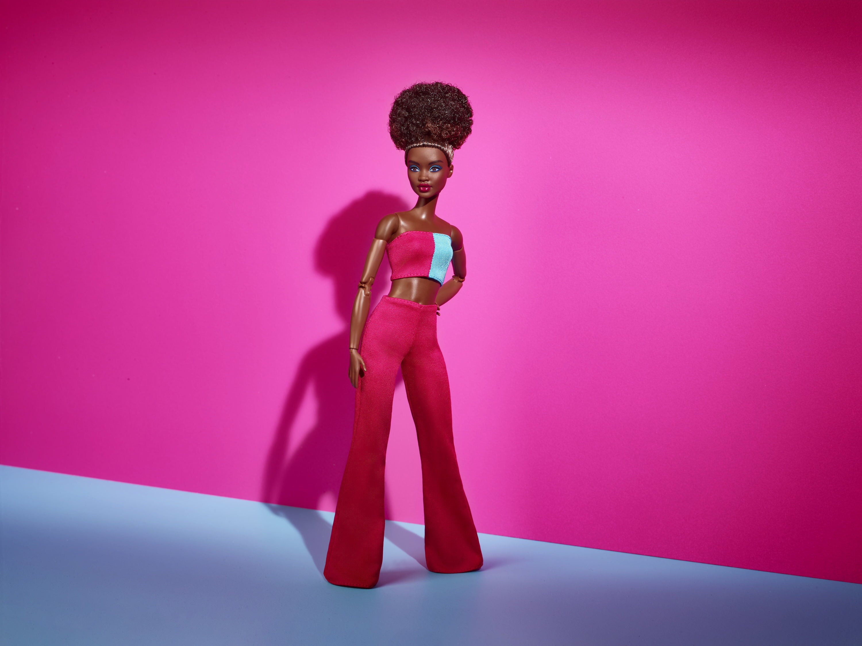 Barbie Looks Doll, Natural Black Hair, Color Block Crop Top