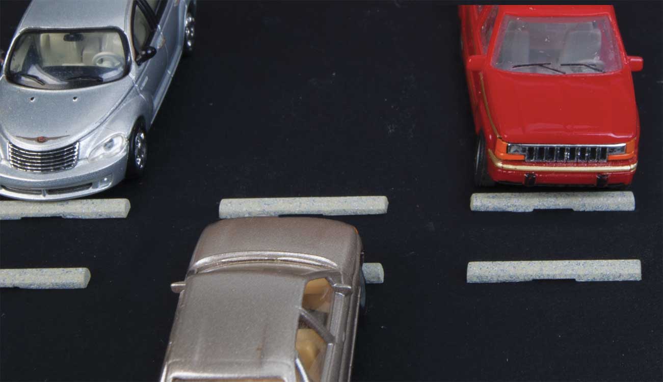 Walthers SceneMaster HO Scale Parking Lot Concrete Bumpers Car Stops 12-Pack