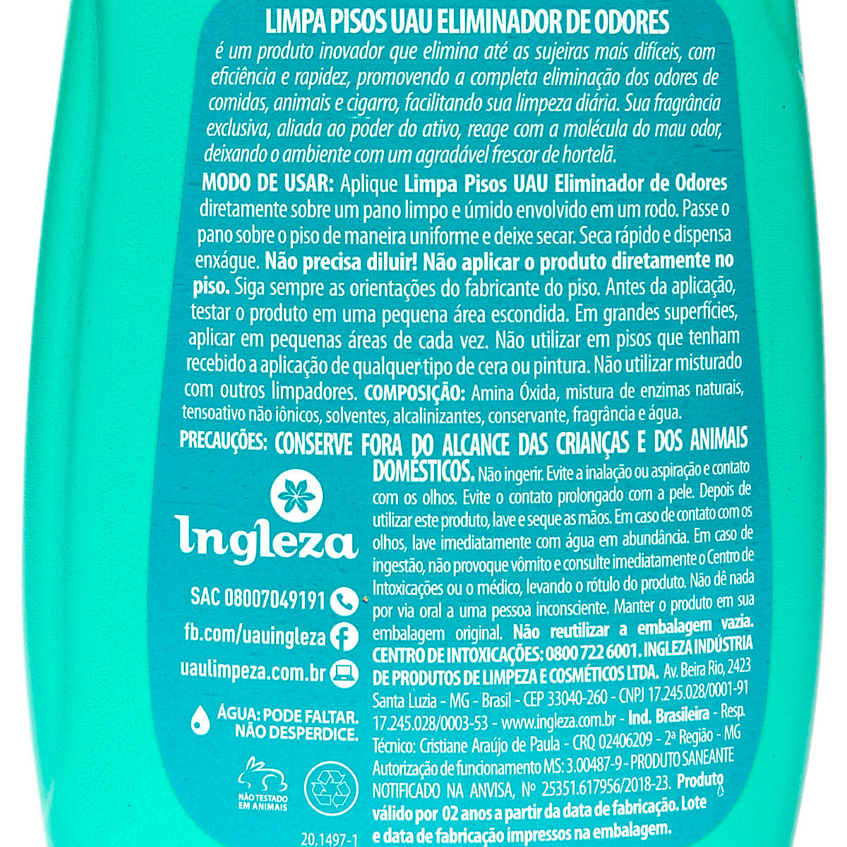 Limpa Piso Uau Eliminador de Odores 750ml