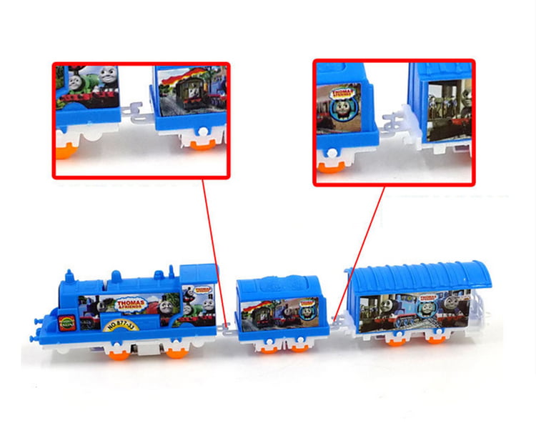ZQC Three Thomas Trains Set for Children Electric Train Track Toy