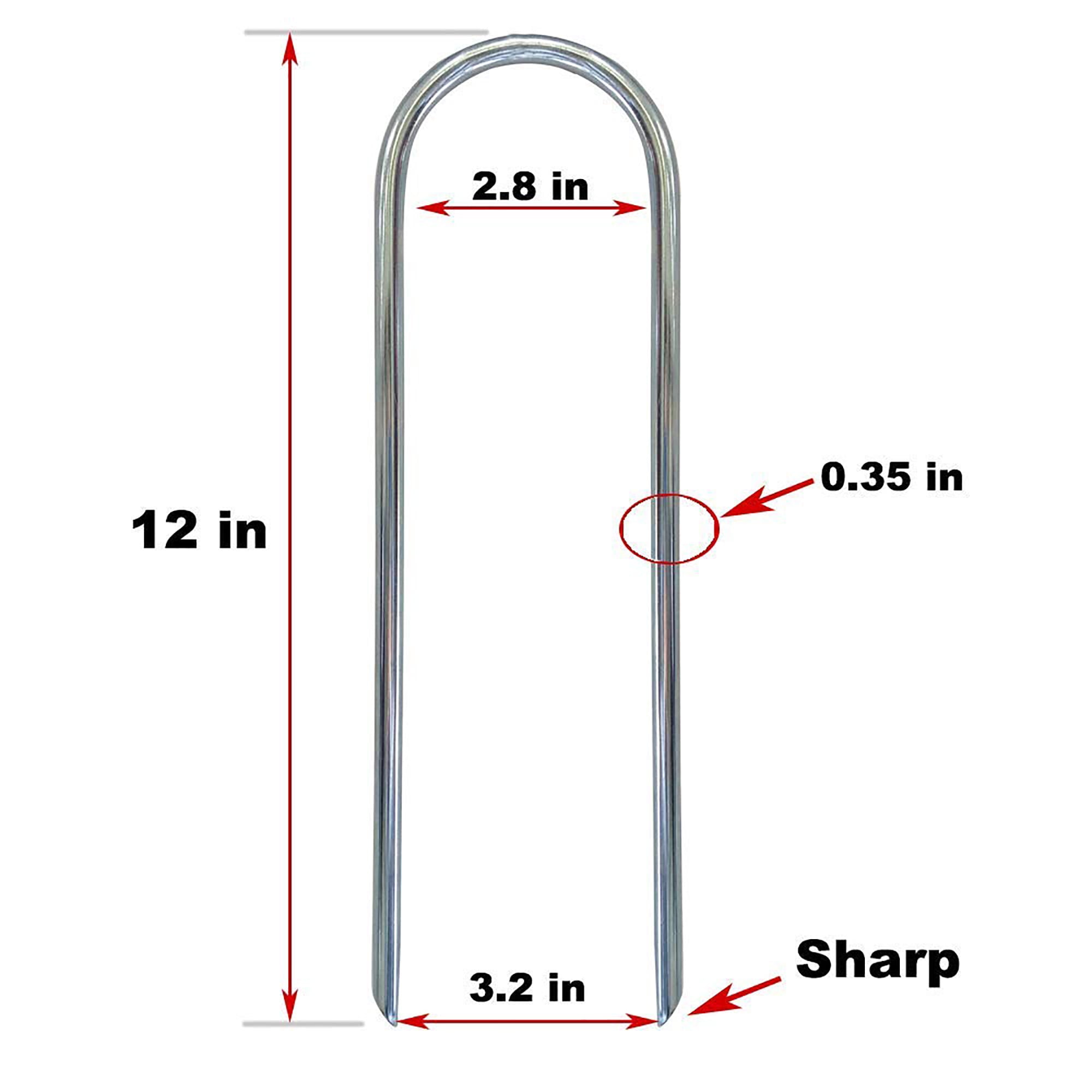 Eurmax Heavy Duty Trampoline Parts Spring Wind Stakes， Universal Trampoline Corkscrew Shape Stakes，Set of 4