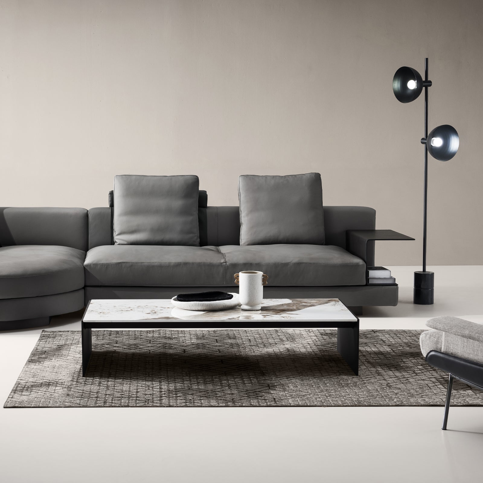 Pandora Rock Sintered Marble Center Table Lt040