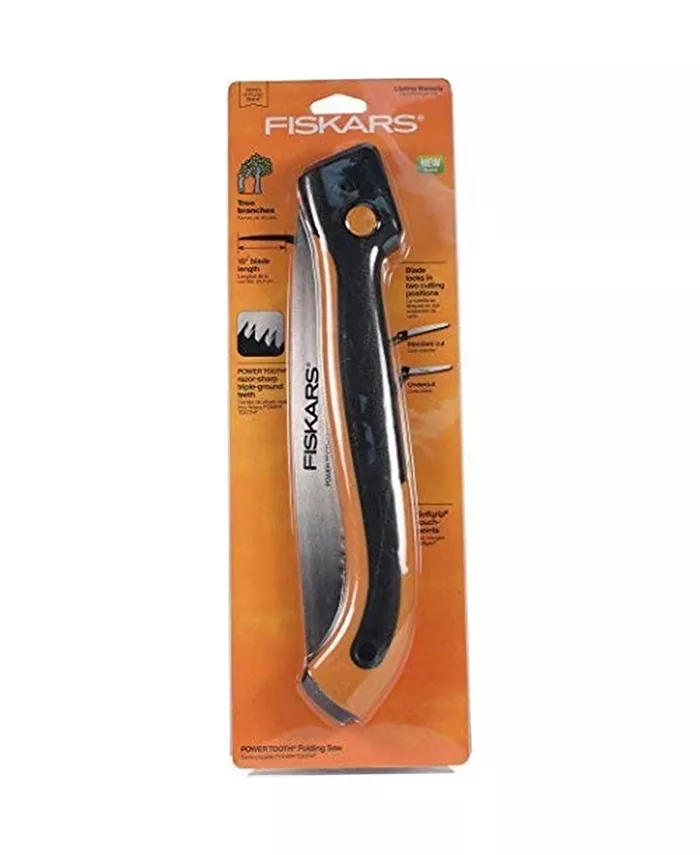 Fiskars 390470-1002 Power Tooth Soft Grip Folding Saw， 10 Inch