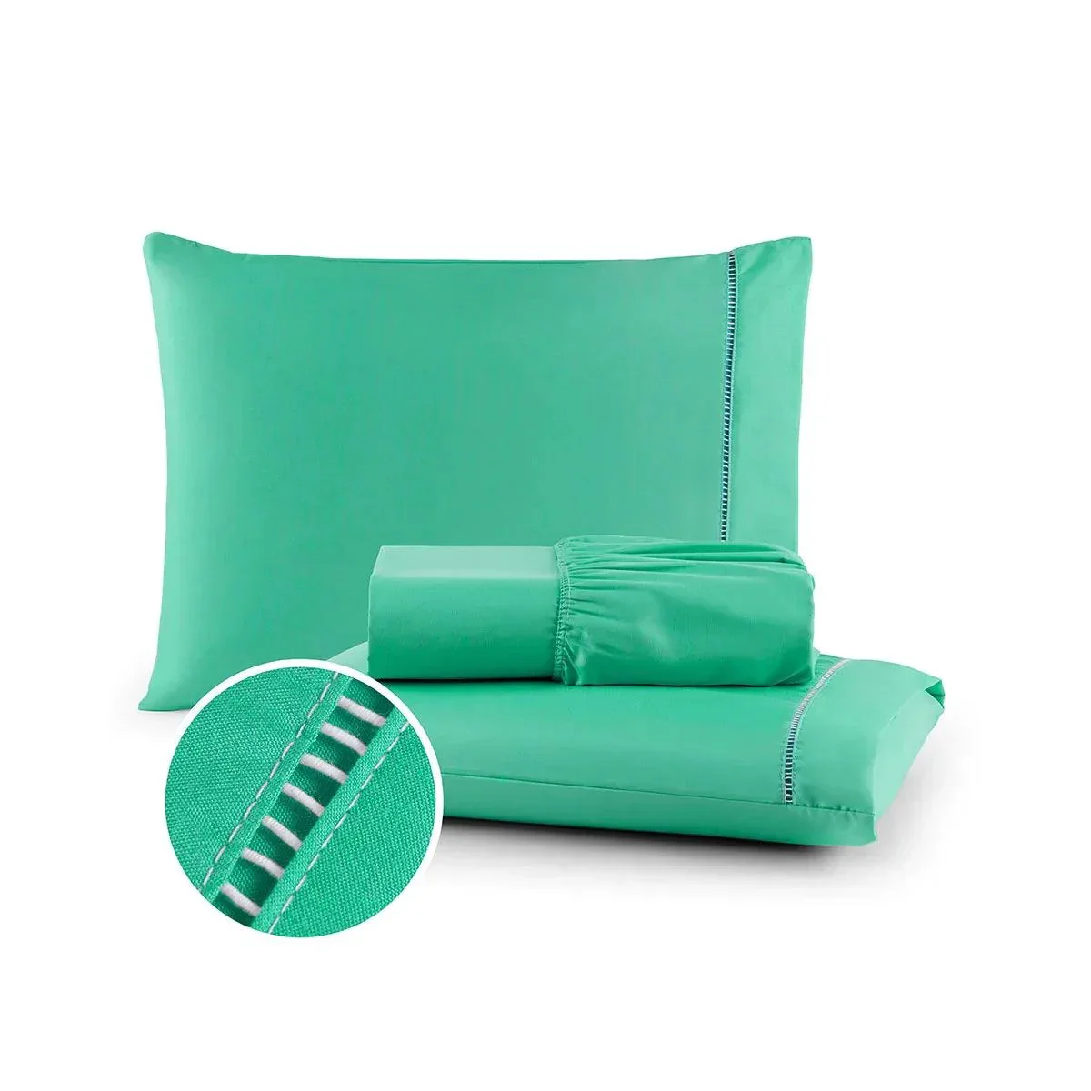 Jogo de Lençol EcoSoft Micropercal 400 fios Padrão 03 Peças