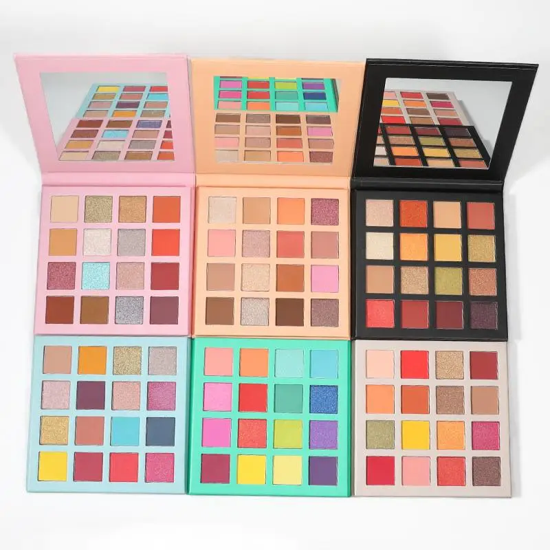 Free Combination High Pigment Private Label DIY 16 Color Eyeshadow Palette