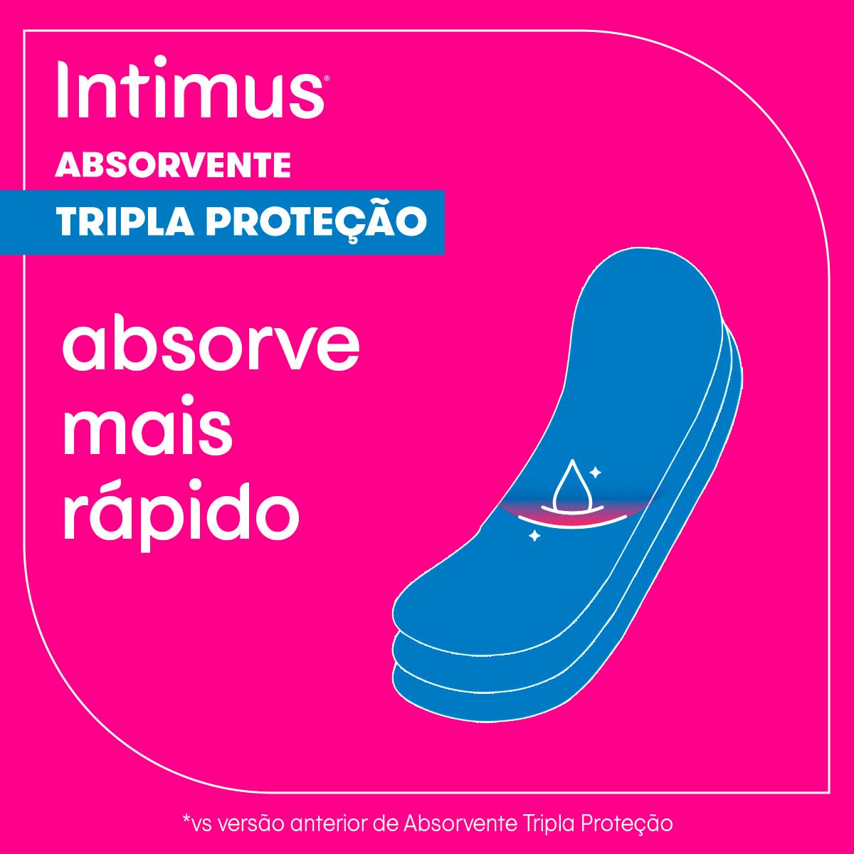 Absorvente Tripla Protecao Seca sem Abas Intimus 8 Unidades
