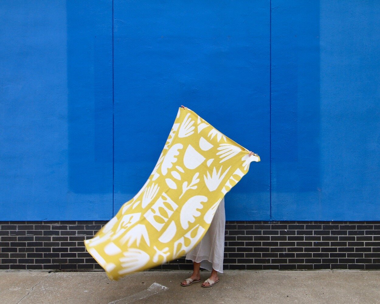 Succulents Citrine Throw Blanket