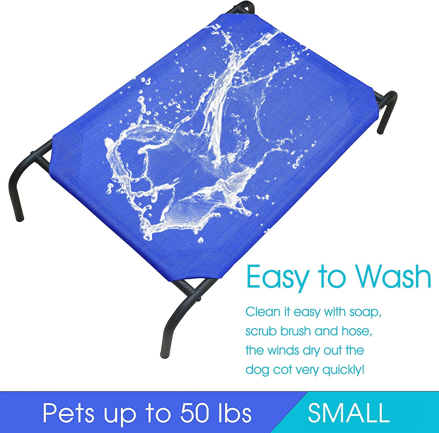 PHYEX Elevated Dog Bed， Raised Cooling Pet Cat Bed， 33