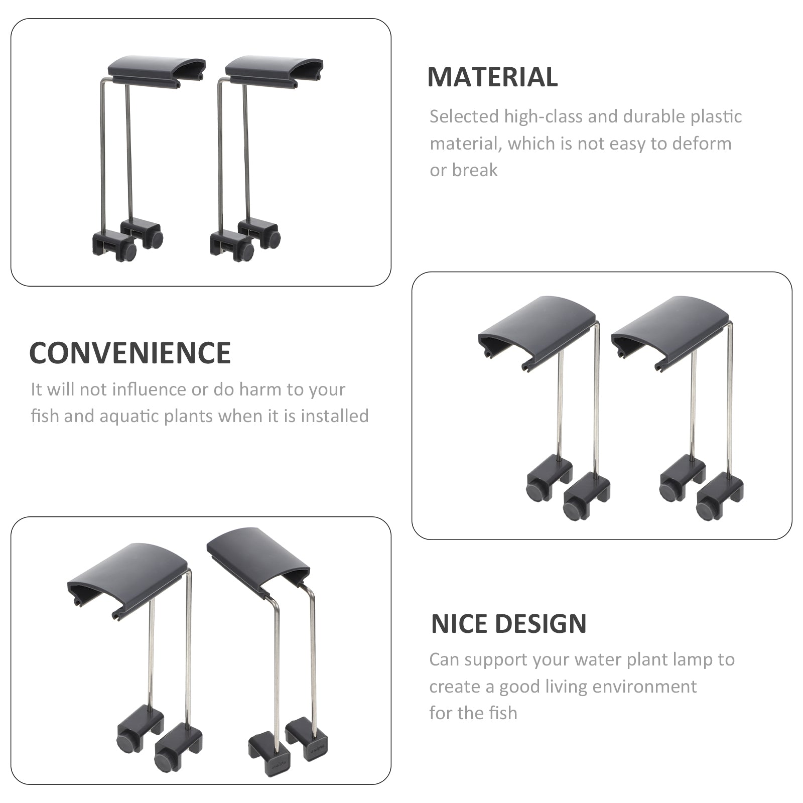 Nuolux Light Aquarium Fish Lamp Tank Stand Holder Reptile Led Bracket Aquatic Lighting Bulbs Accessories Bracket Domes Heat Pet