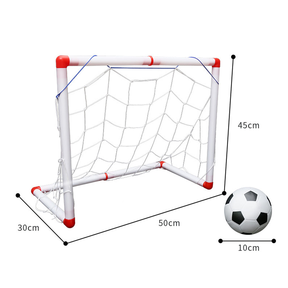 Indoor Outdoor Children Mini Football Soccer Goal Post Net Set with Ball Pump Kids Football Sport Toy