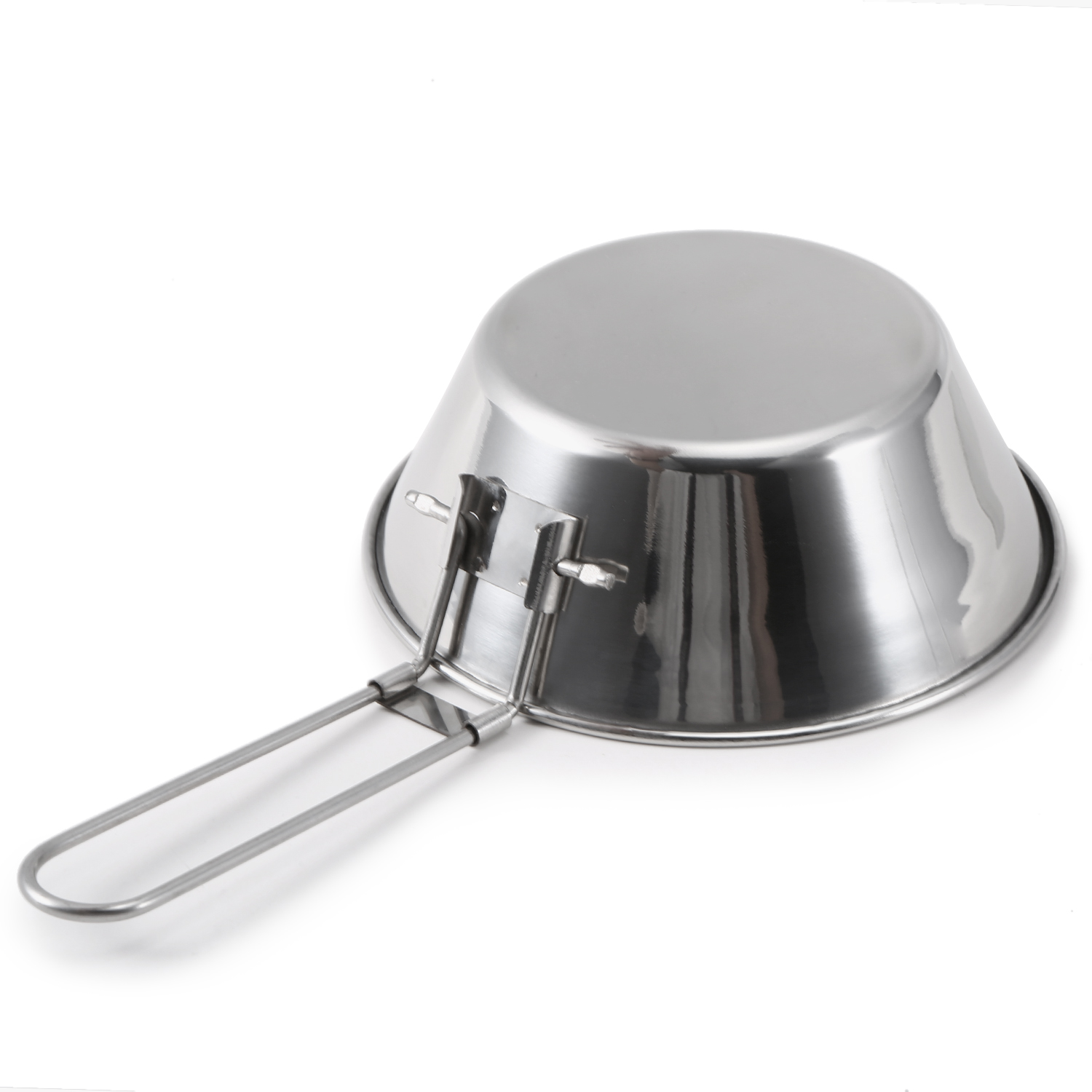 Lixada Stainless Steel Bowl with Foldable Handle for Outdoor Camping Hiking Backpacking Picnic