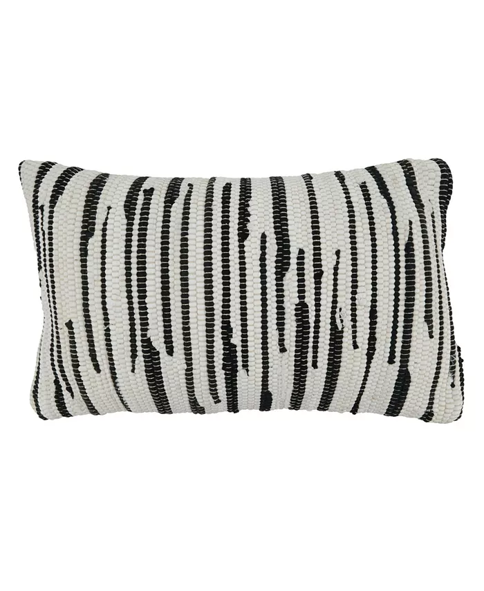 Saro Lifestyle Chindi Zebra Decorative Pillow， 14