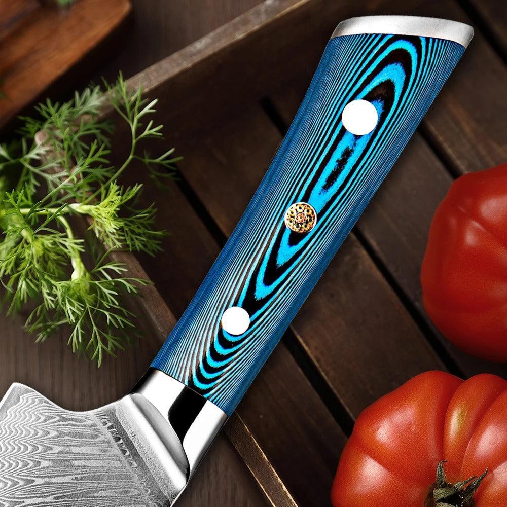 Faca Japonesa SuperSharp™ - Perfeição em Cada Corte com Aço Damasco!