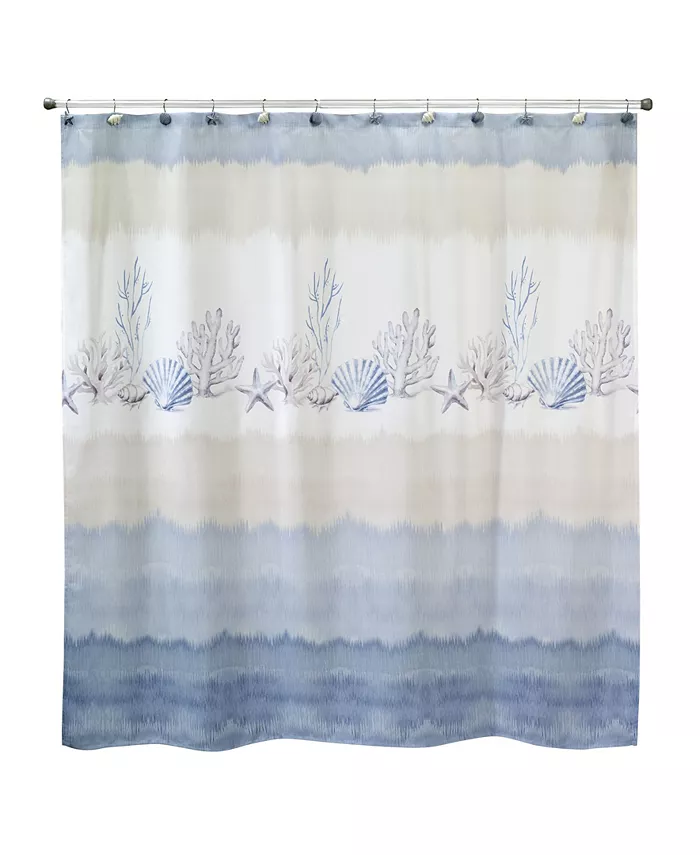 Avanti Abstract Coastal Shower Curtain