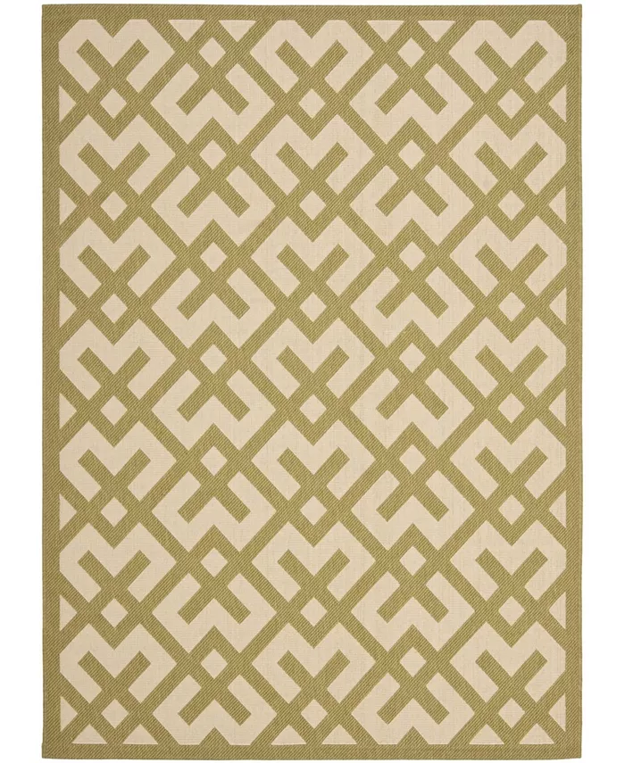 Safavieh Courtyard Beige and Green 4' x 5'7