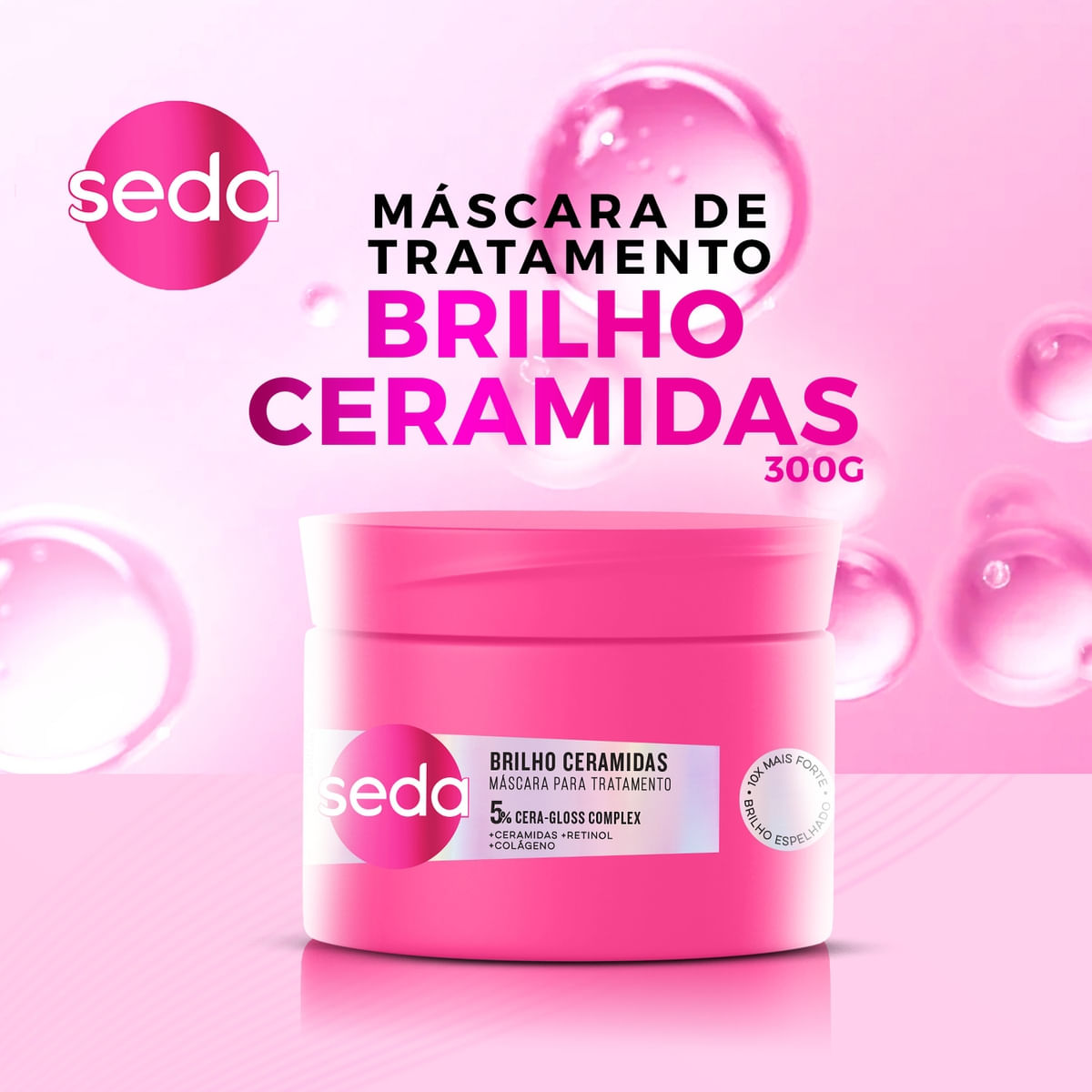 Mascara de Tratamento Seda Brilho Ceramidas 300g