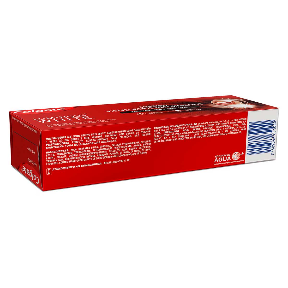 Creme Para Clareamento Dental Colgate Luminous White Carvao Ativado 70g