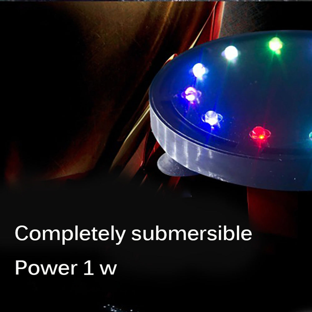 Aquarium Underwater LED Light Air Bubble Stone Colorful For Fish Tank Round Lamp With 12 Color Changing LED Light