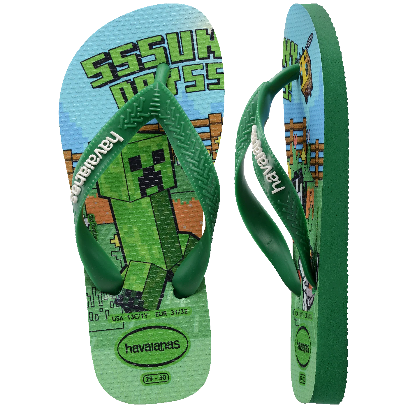 Chinelo Havaianas Infantil Minecraft