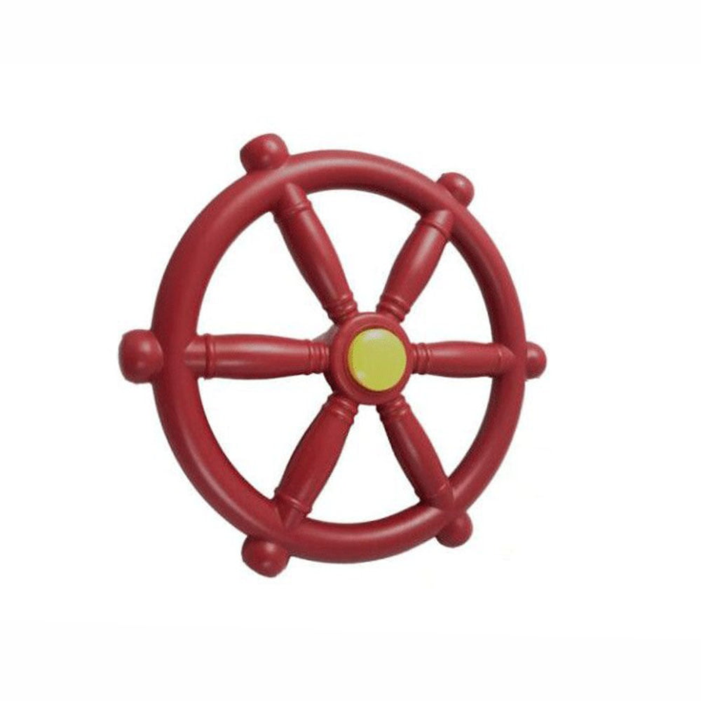 Tomfoto 12 Inch Steering Wheel Pirate Game Accessory Swingset for Kids Outdoor Playhouse Treehouse Backyard
