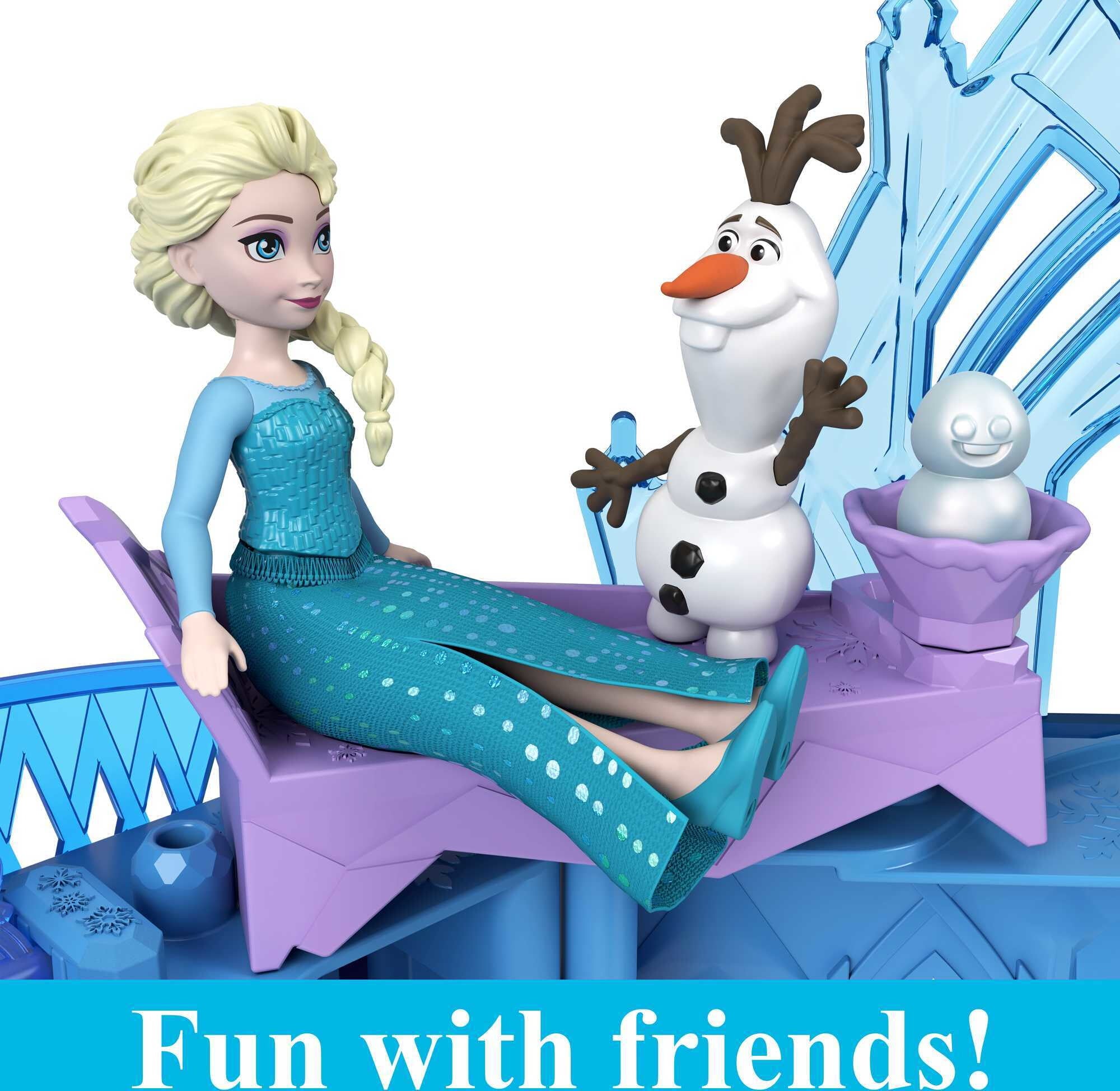Disney Frozen Storytime Stackers Elsa's Ice Palace, Doll House Playset with Small Doll & 8 Accessories