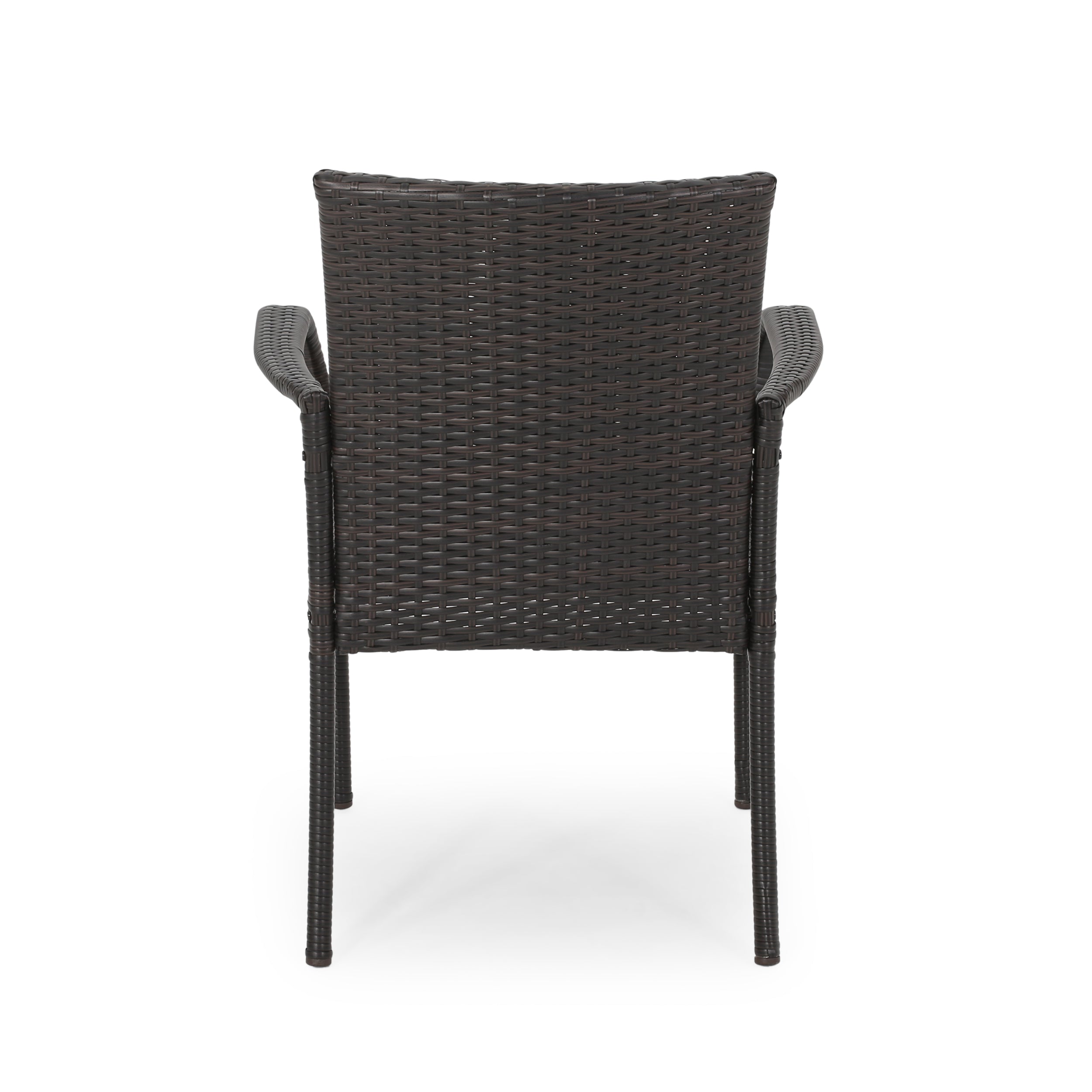 Bannon Outdoor Contemporary Wicker Dining Chair (Set of 2)