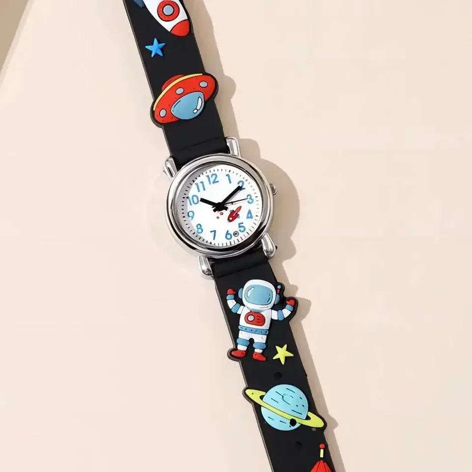 LIUYANGTIAN Spaceman Children Watch For 1-15 years old Boys Soft Silicone Cartoon Kid Wristwatch Clock