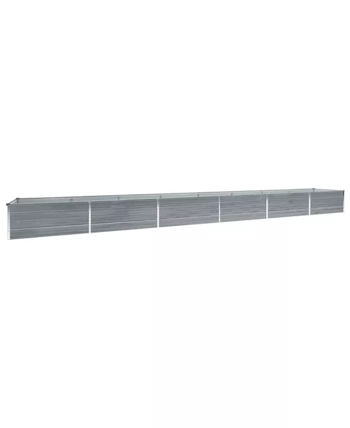 vidaXL Garden Raised Bed Galvanized Steel 236.2
