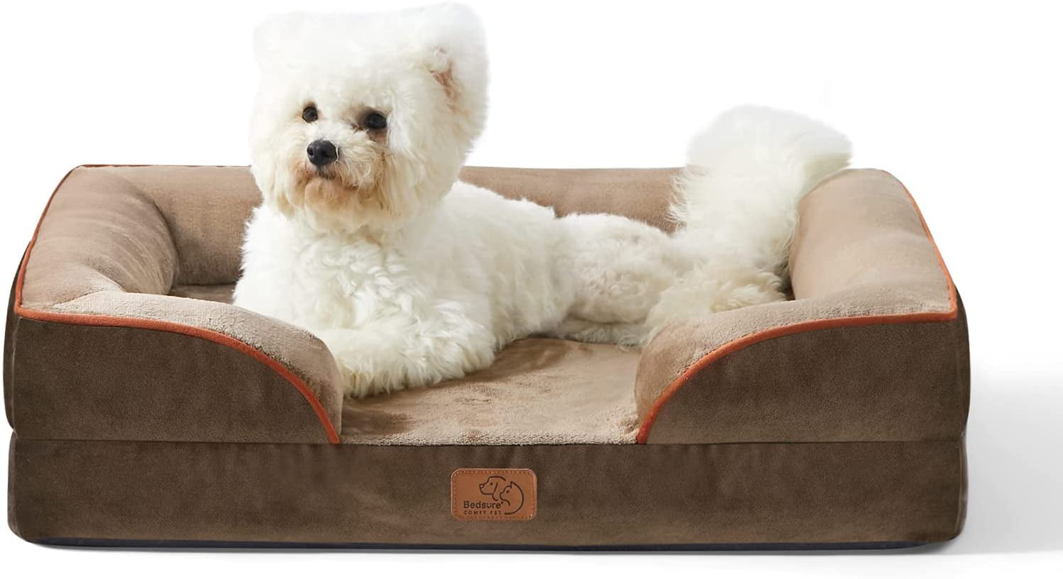 Bedsure Orthopedic Dog Bed for Medium Dogs - Waterproof Dog Bed Medium， Foam Sofa with Removable Washable Cover， Waterproof Lining and Nonskid Bottom Couch， Pet Bed