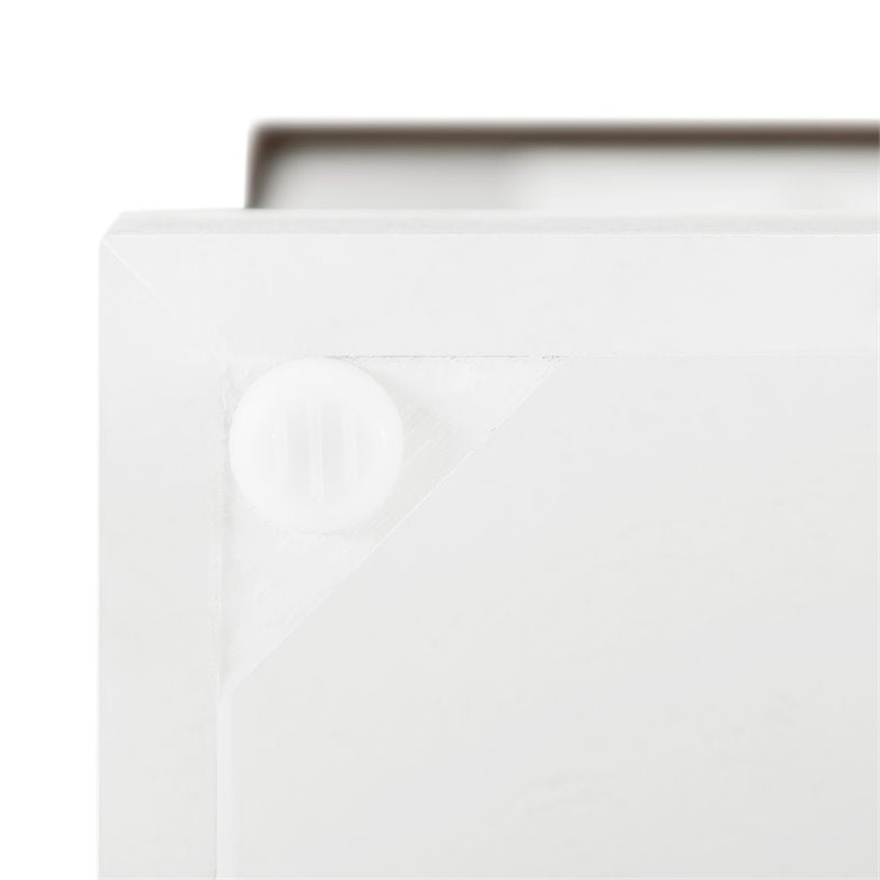 Bowery Hill Wood Medium Credenza Pet Crate in White/Brown Finish