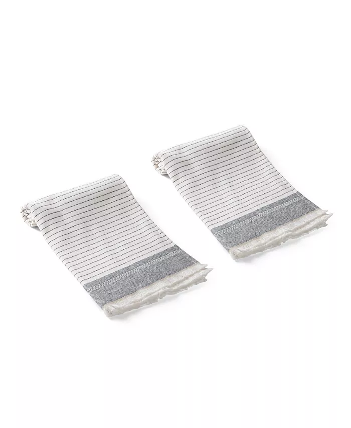 Olive and Linen Bliss 2 Piece Hand or Kitchen Towel Set