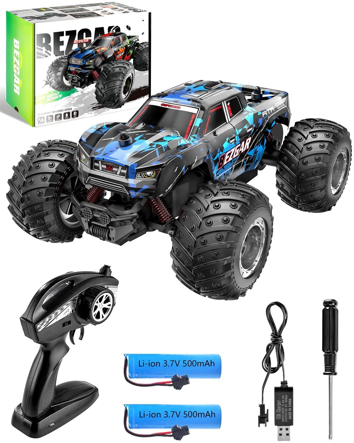 Bezgar 1:20 RC Cars Remote Control Cars， RC Truck Rock Crawler for Boys Kids Adults