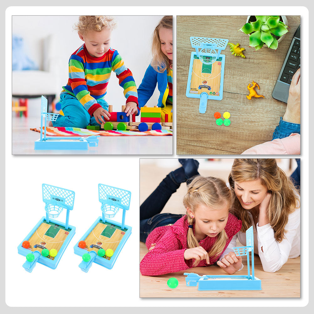 HOMEMAXS 2 Sets Tabletop Basketball Game Toy With 4 Balls Novelty Shooting Game for Kids