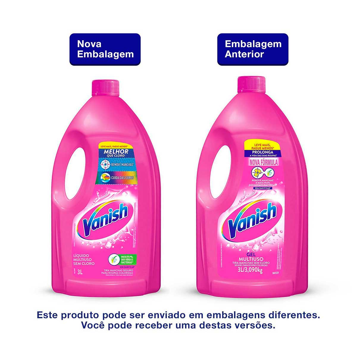 Tira Manchas em Gel Vanish Multiuso para roupas coloridas 3L