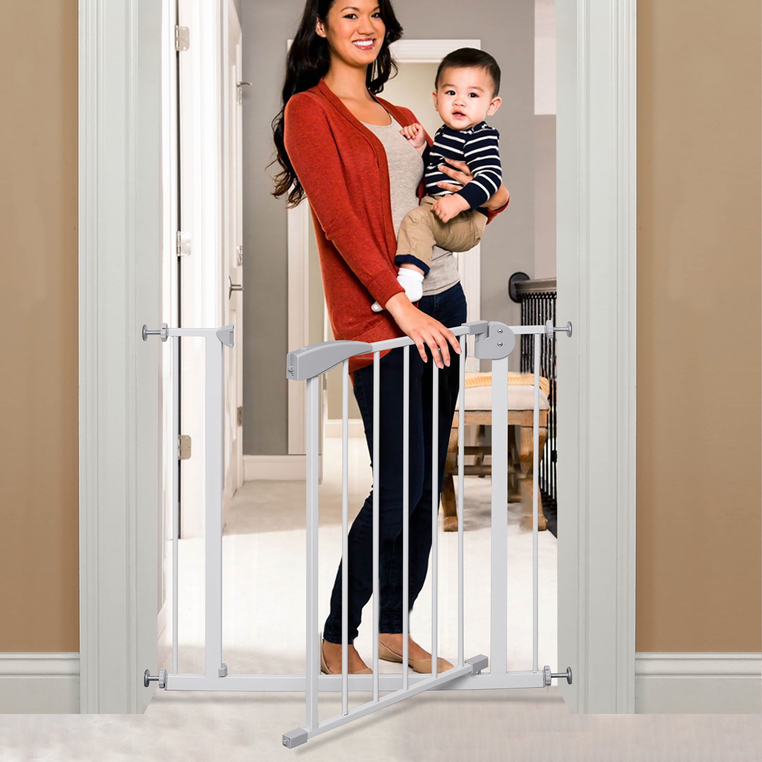 INOLAIT Baby Gate for Doorways and Stairs，29.5