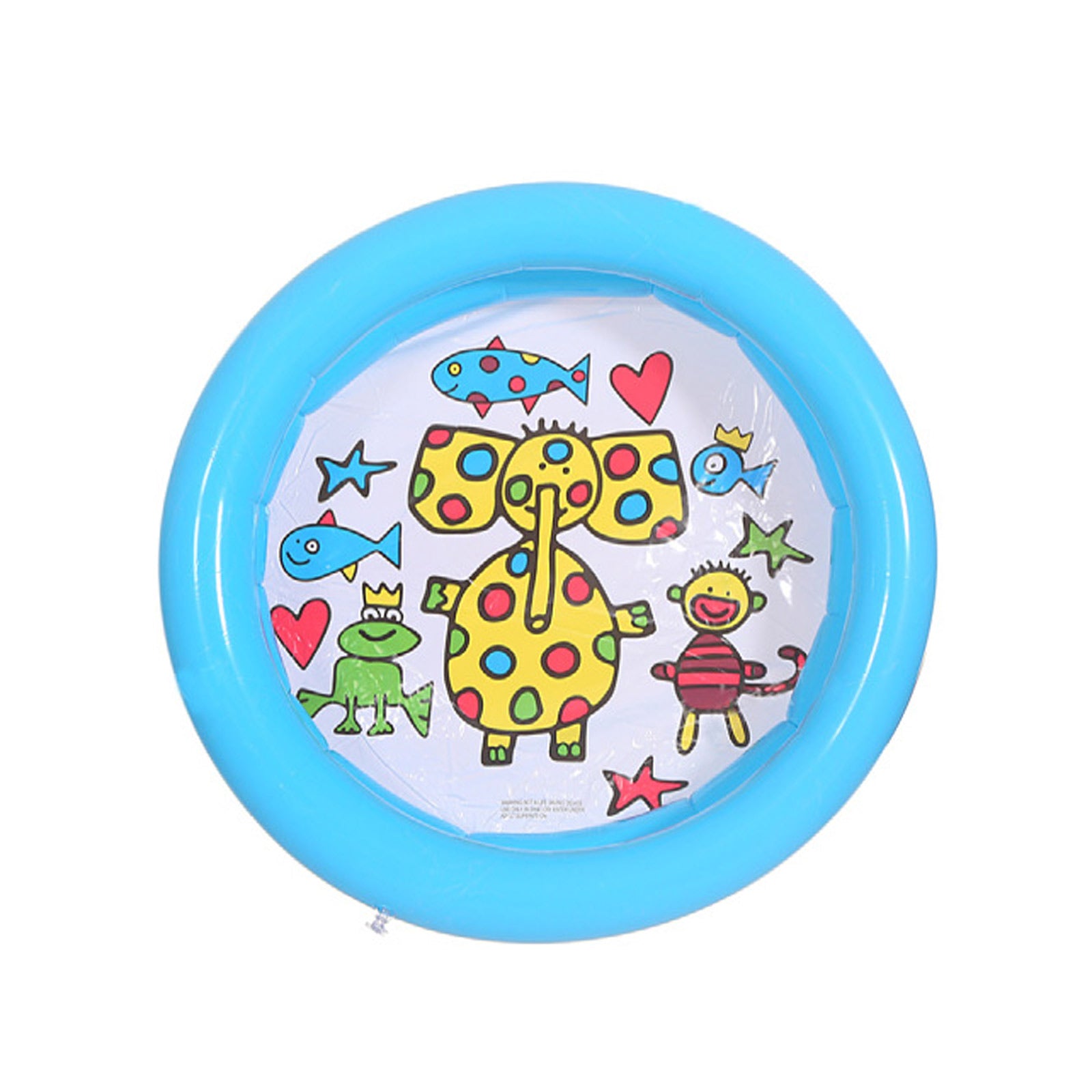 Swimming Pool 65*65cm 2 Ring Round Ocean World Design Animal Printed Bottom For Baby PVC Inflatable