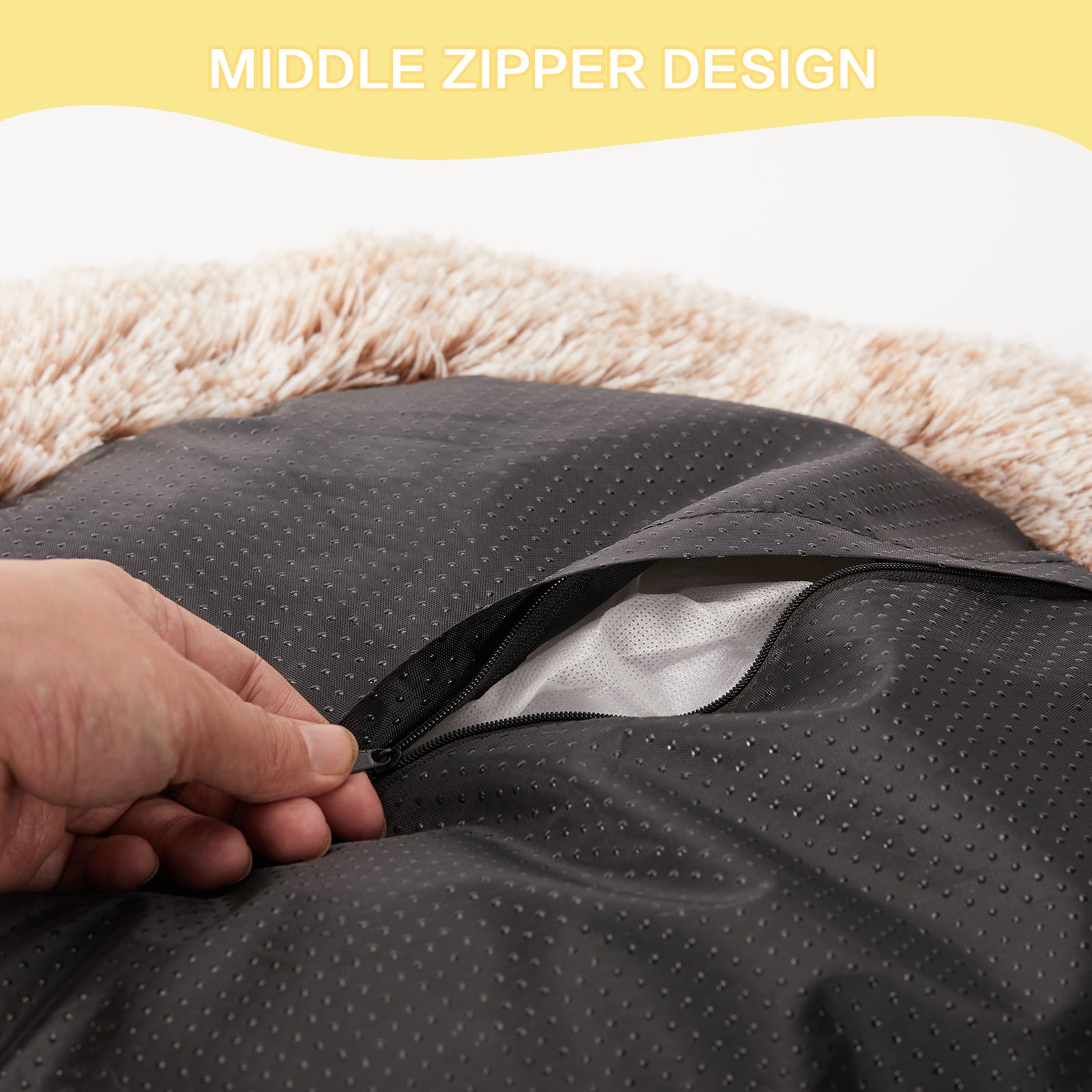 Bedfolks Calming Donut Dog Cuddler Bed， 30