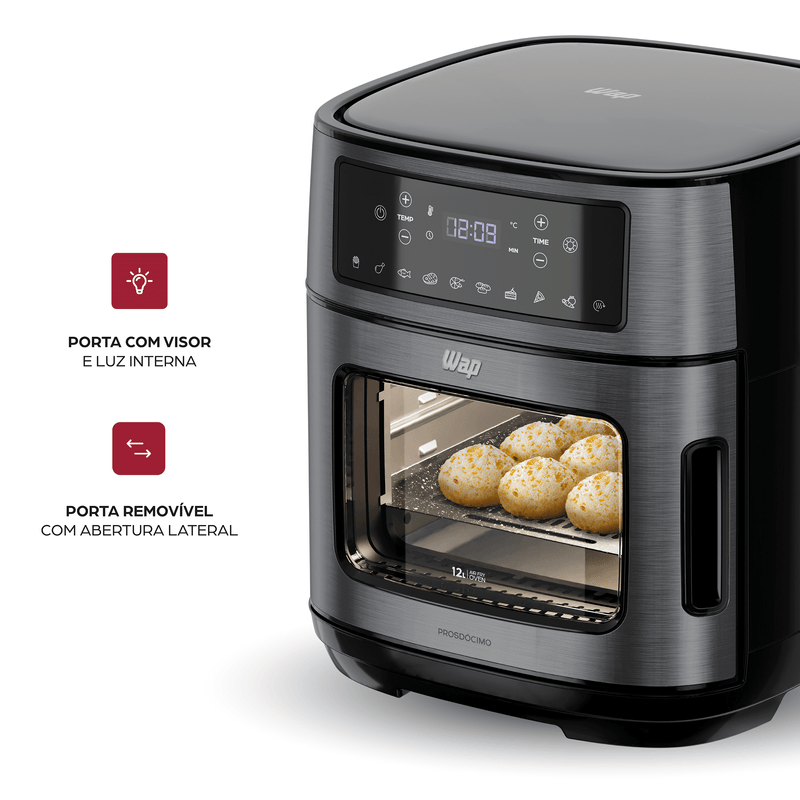Fritadeira Elétrica WAP AirFry OVEN DIGITAL BLACK WAOD2 12L